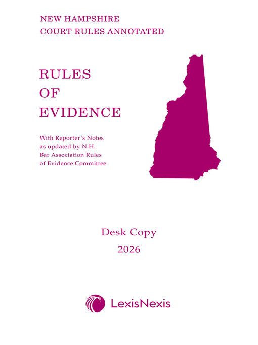 Cover image for New Hampshire Rules of Evidence Desk Copy